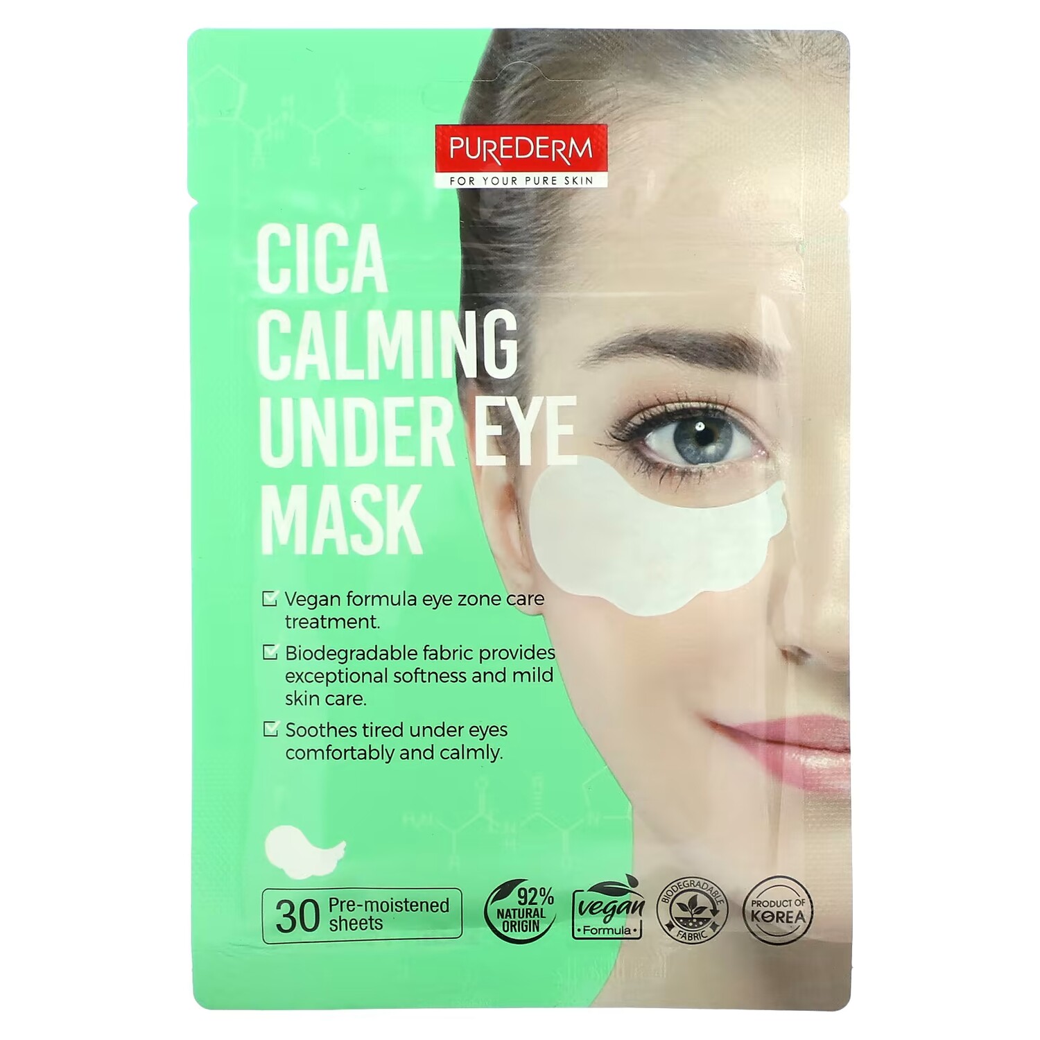 

Маска косметическая Purederm Cica успокаивающая, 30 штук