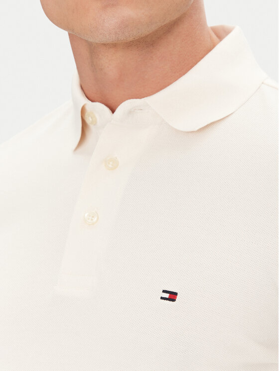 Рубашка поло облегающего кроя 1985 MW0MW17771 Tommy Hilfiger, бежевый — фото 4