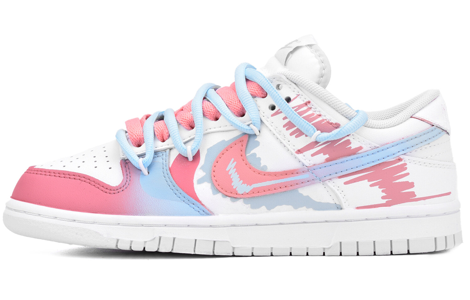 

Кроссовки Nike Dunk Skateboarding Shoes Unisex Low-top Red/Blue/White, белый