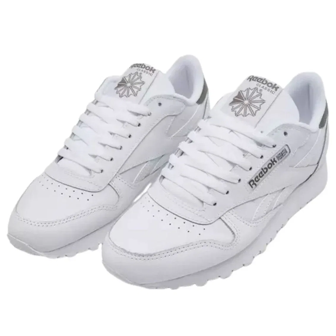 Кроссовки Reebok Classic Leather 'White Gritty Grey' 100242398, белый — фото 2