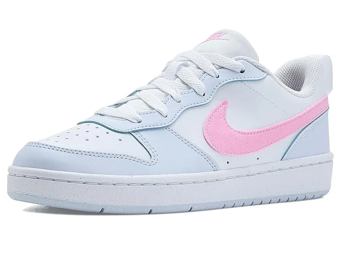 Кроссовки Nike Court Borough Low Essential+ для мальчиков, White/Pink Rise/Football Grey — фото 2