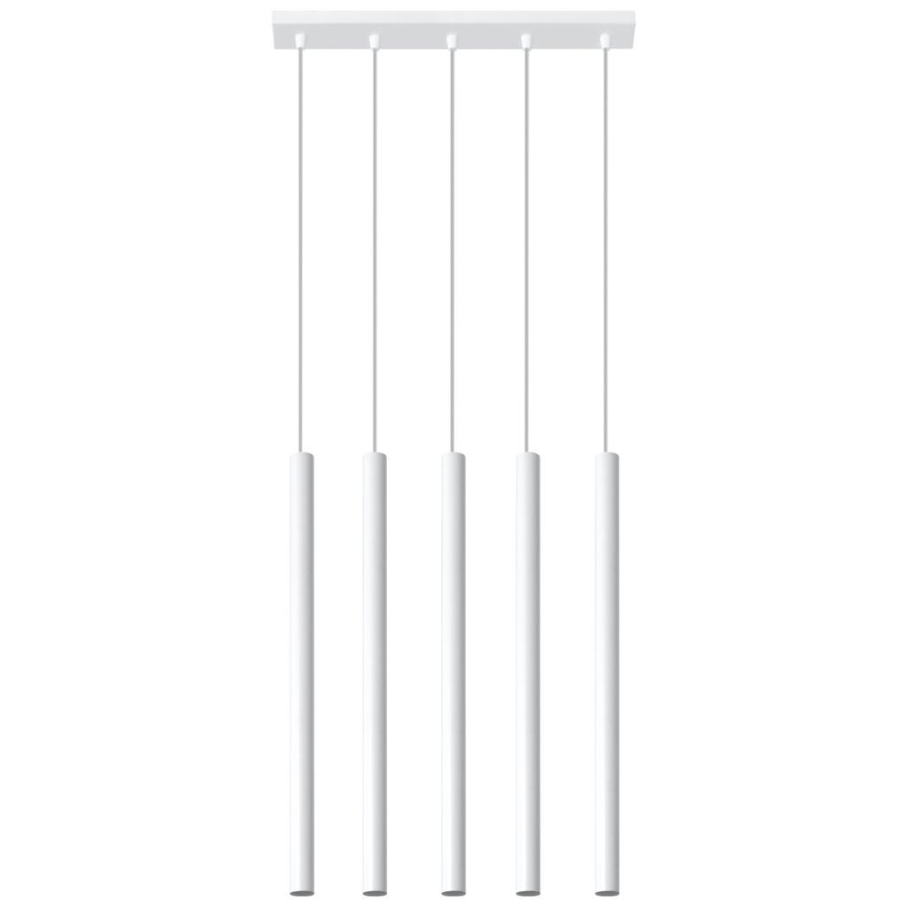 

PASTELO 5 подвесной светильник белый 5xG9 12W сталь 90x5x45см Sollux Lighting