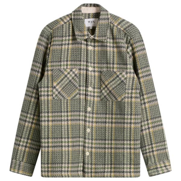 

Рубашка-Накидка из шерстяной смеси в клетку "Уайтинг" Wax London, зеленый