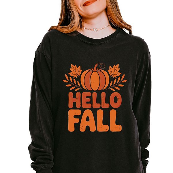 

Hello fall pumpkin - лонгслив с эффектом поношенности и окрашенный в стиле garment dyed Simply Sage Market, Black