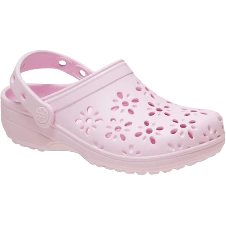 Классические дышащие легкие амортизирующие низкие детские сандалии Clog Crocs, розовый — фото 2