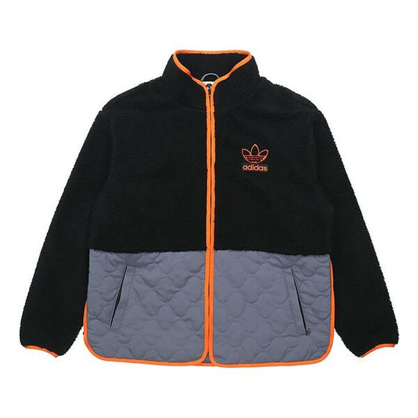 

Куртка adidas originals Big Trfl Sherpa Stitching Lamb Wool Casual Sports Jacket Men's Black, черный