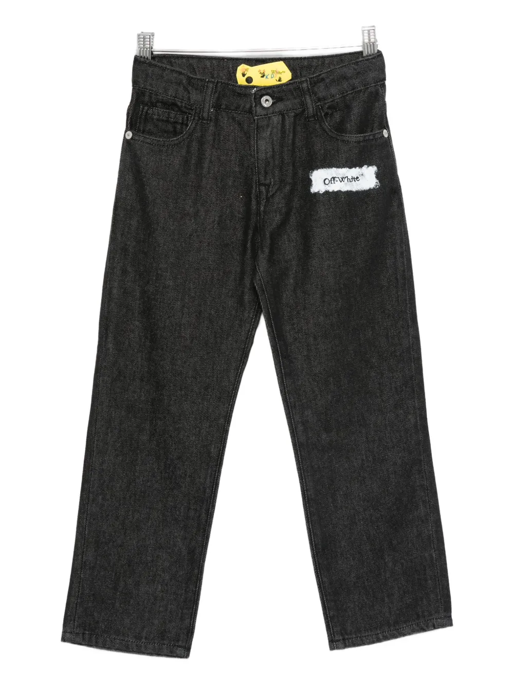 

Джинсы с нашивкой-логотипом OFF-WHITE KIDS, черный
