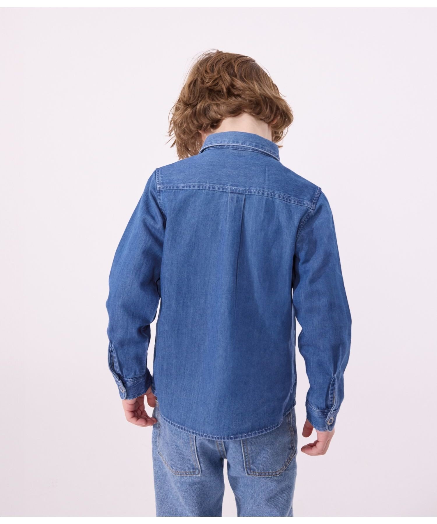 Джинсовая рубашка PETIT BATEAU, Blue — фото 2
