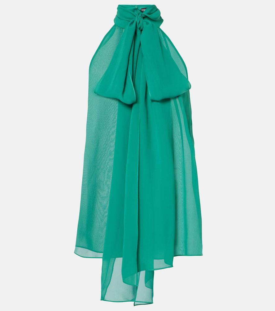 

Топ на бретелях из шелкового жоржета Tom Ford, Jade