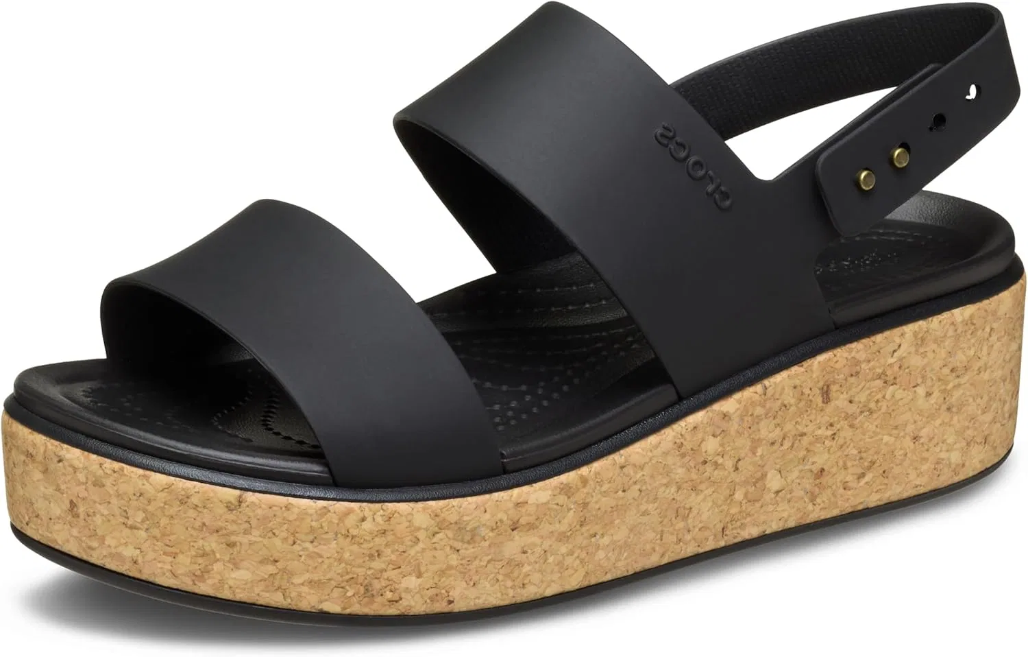 Женские пробковые сандалии Crocs Brooklyn, Black