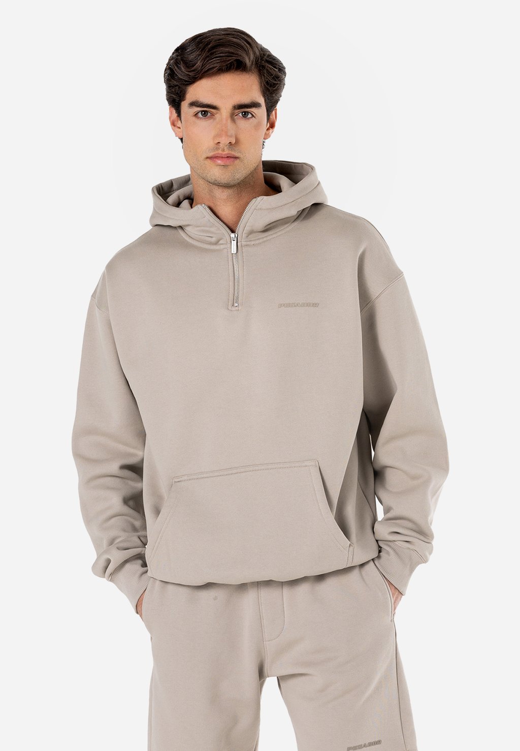 

Толстовка LOGO OVERSIZED HALFZIP HOODIE - Hoodie Pegador, серый