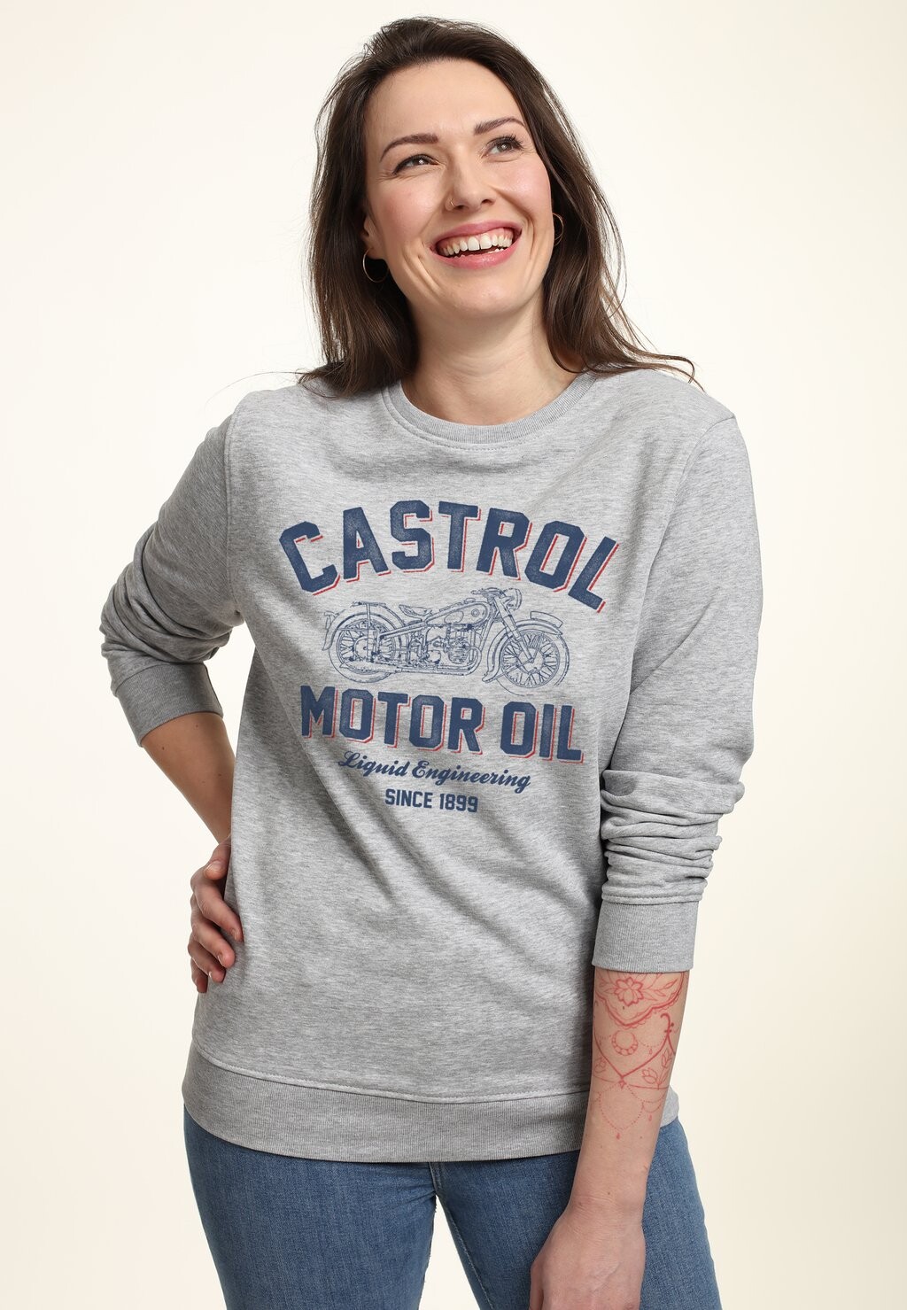 

Толстовка CASTROL LIQUID ENGINEERING Henry Tiger, цвет Mottled Light Grey