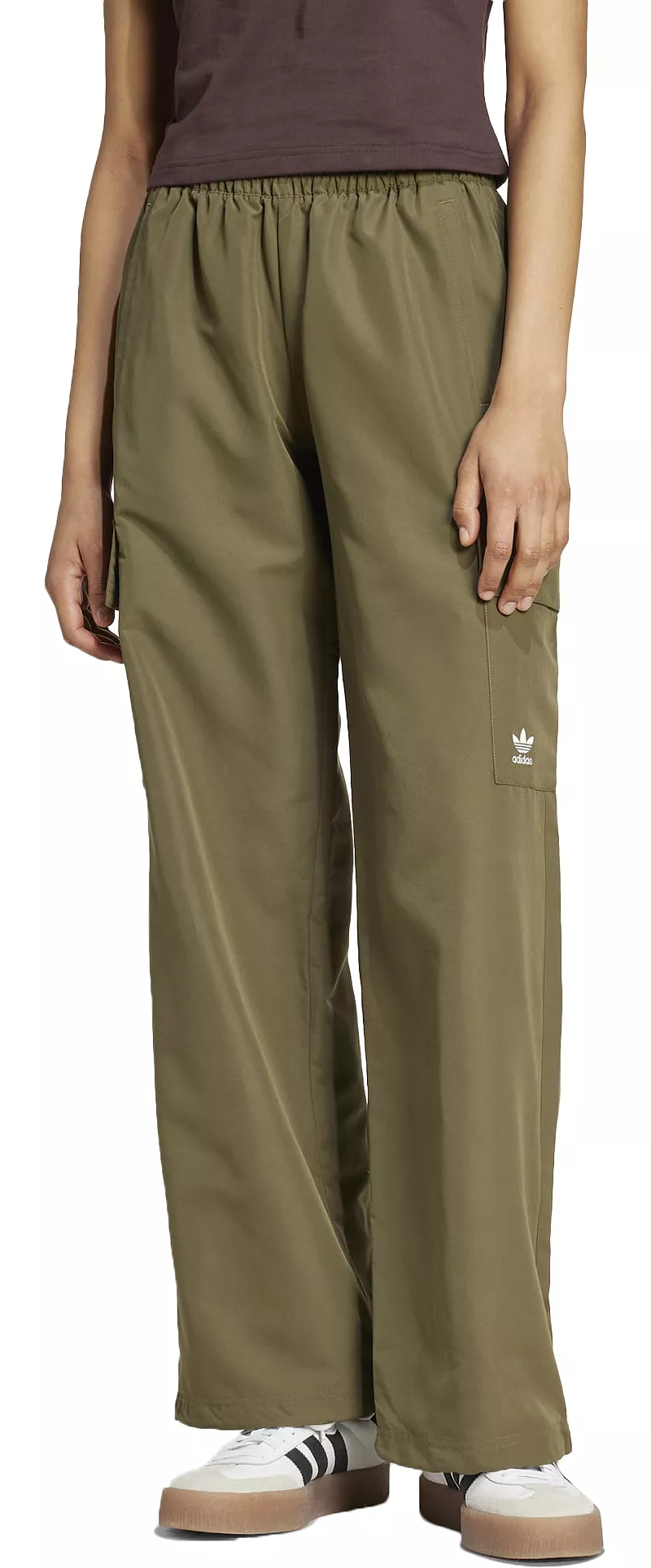 

Женские тканые брюки-карго Adidas Originals Essentials, цвет Olive Strata