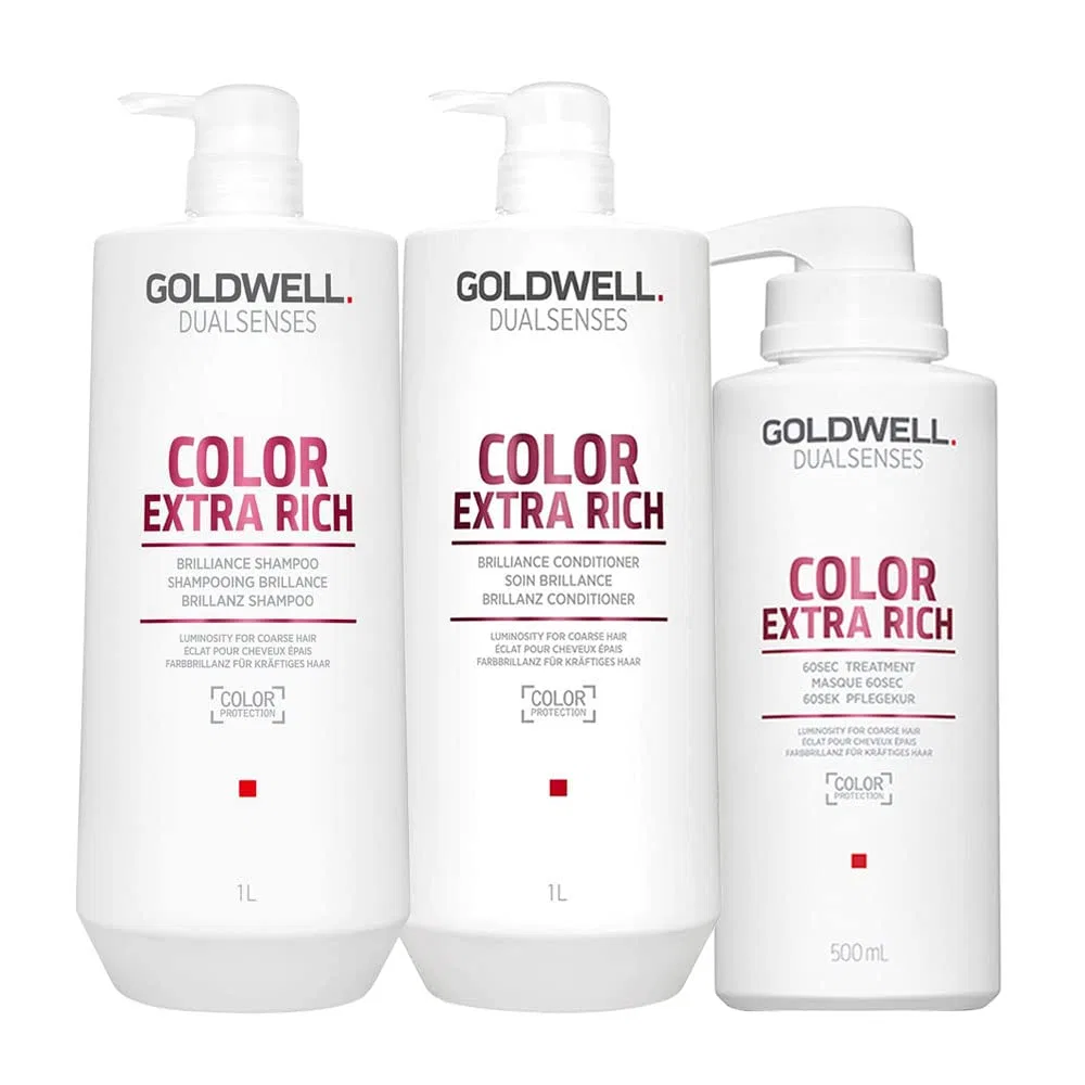 Шампунь, кондиционер и уход для окрашенных волос «Dualsenses Colour Extra Rich Brilliance» от Goldwell Goldwell