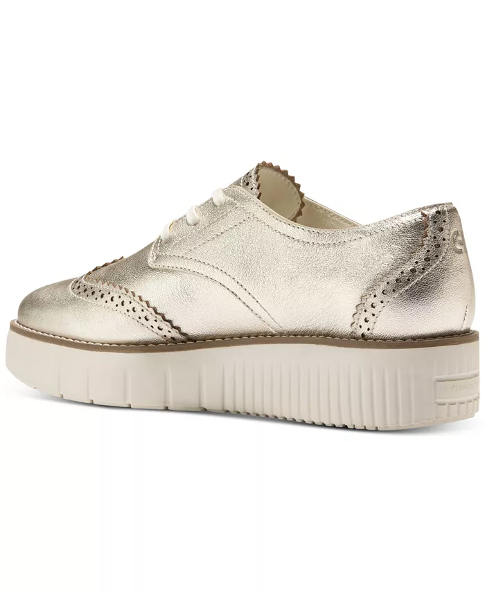 Женские оксфорды Grand City на платформе Cole Haan, золотой — фото 3