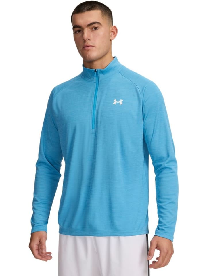

Under Armour Футболка с длинными рукавами “Tech Textured 1/2 Zip” синего цвета