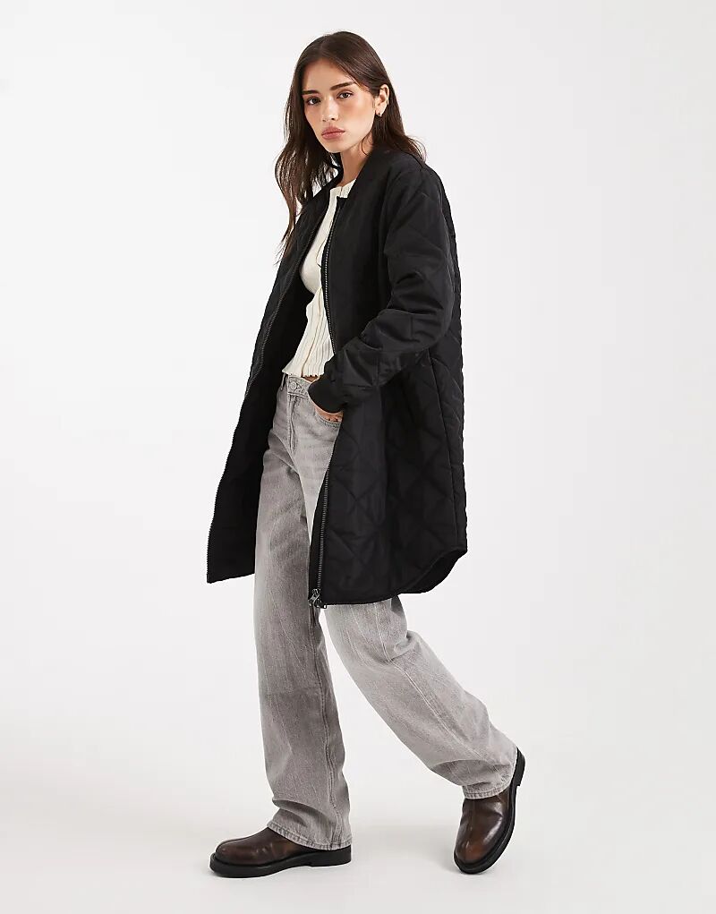 

ONLY стеганое пальто черного цвета