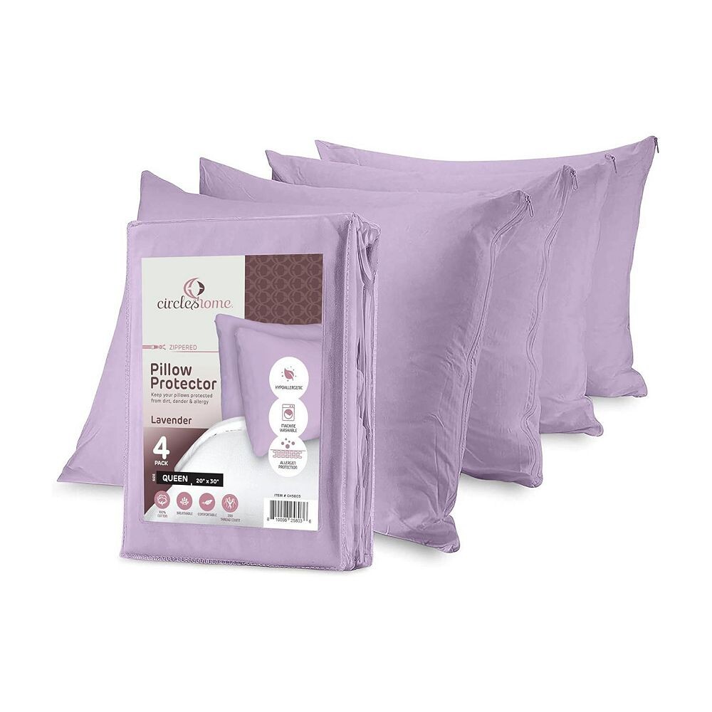 

Защитная подушка Circles Home из 100 % хлопка на молнии (4 шт.), цвет Lavender