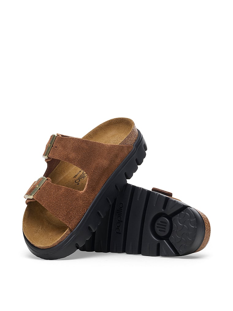 Массивные сандалии Arizona Birkenstock, цвет dark tea — фото 2