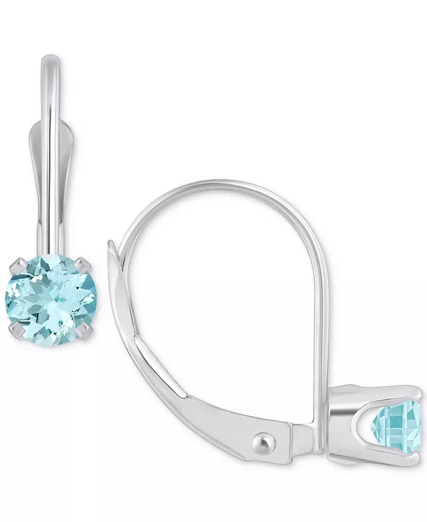 

Серьги с аметистом-солитером (1/2 карата) из 14-каратного белого золота (также с дополнительными драгоценными камнями) Macy'S, aqua