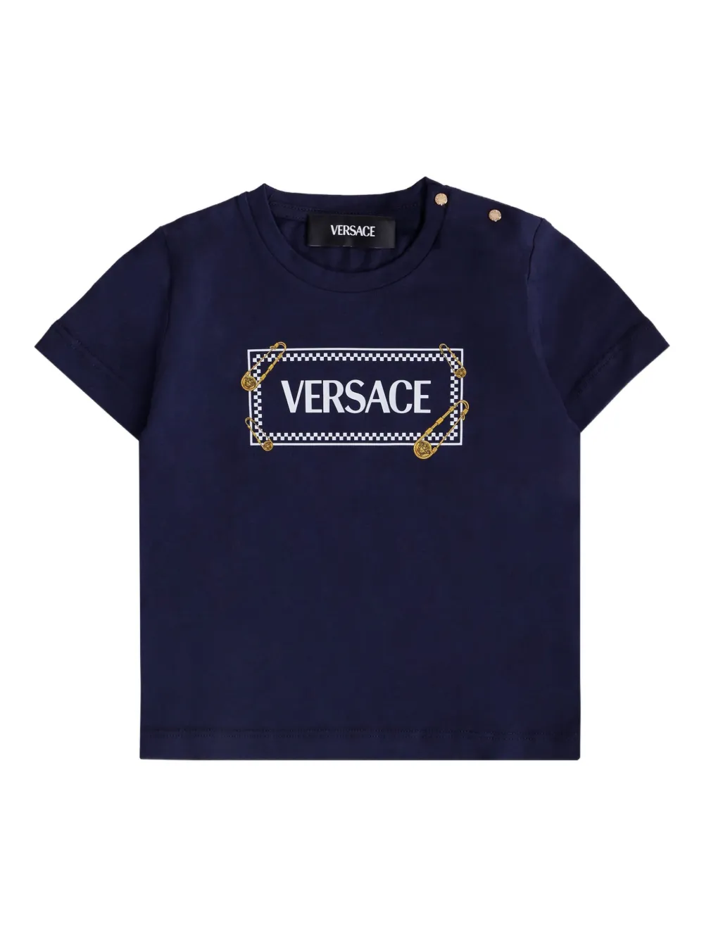 

Футболка с логотипом Versace Kids, синий