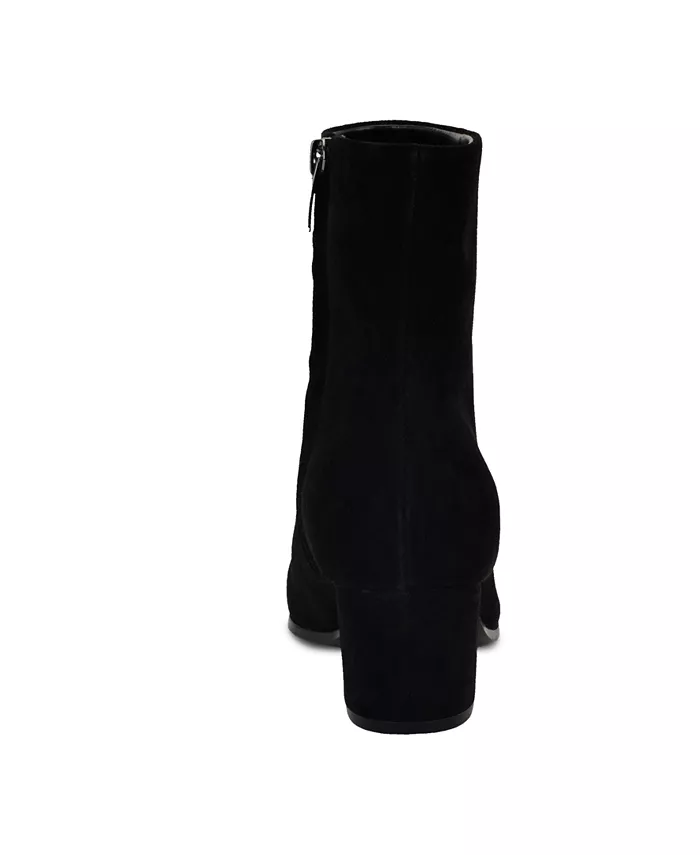 Женские ботильоны Savie на блочном каблуке из кожи Nine West, черный — фото 3