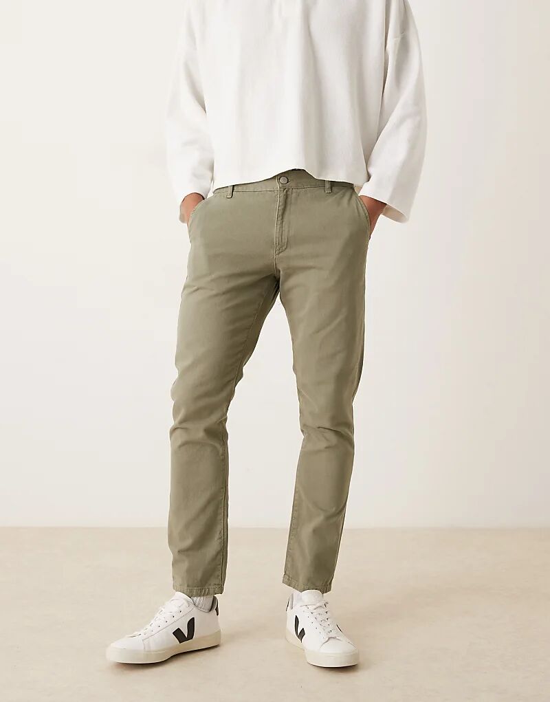 

Узкие брюки ASOS DESIGN цвета хаки