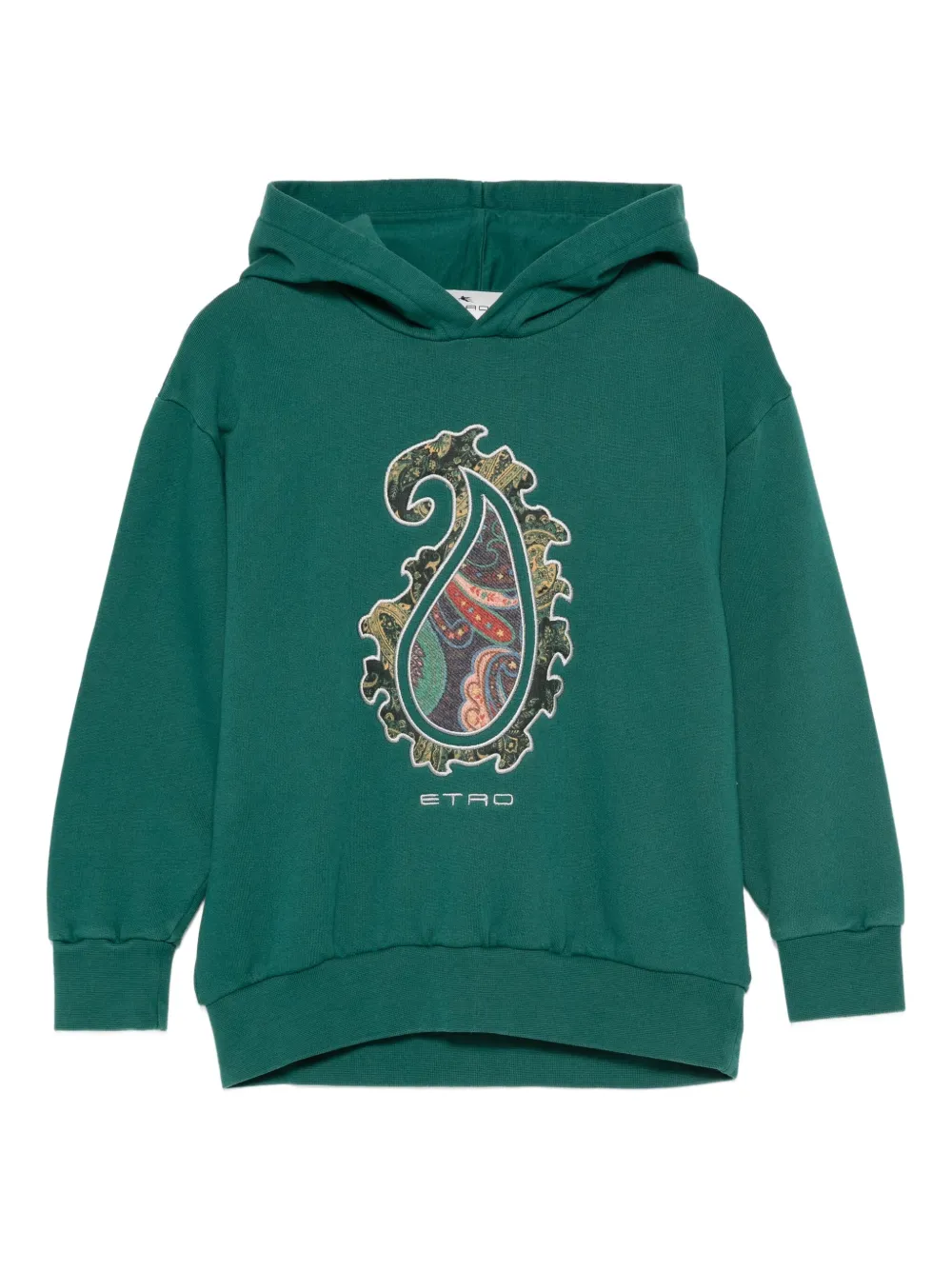 

Толстовка с капюшоном и узором пейсли ETRO KIDS, зеленый