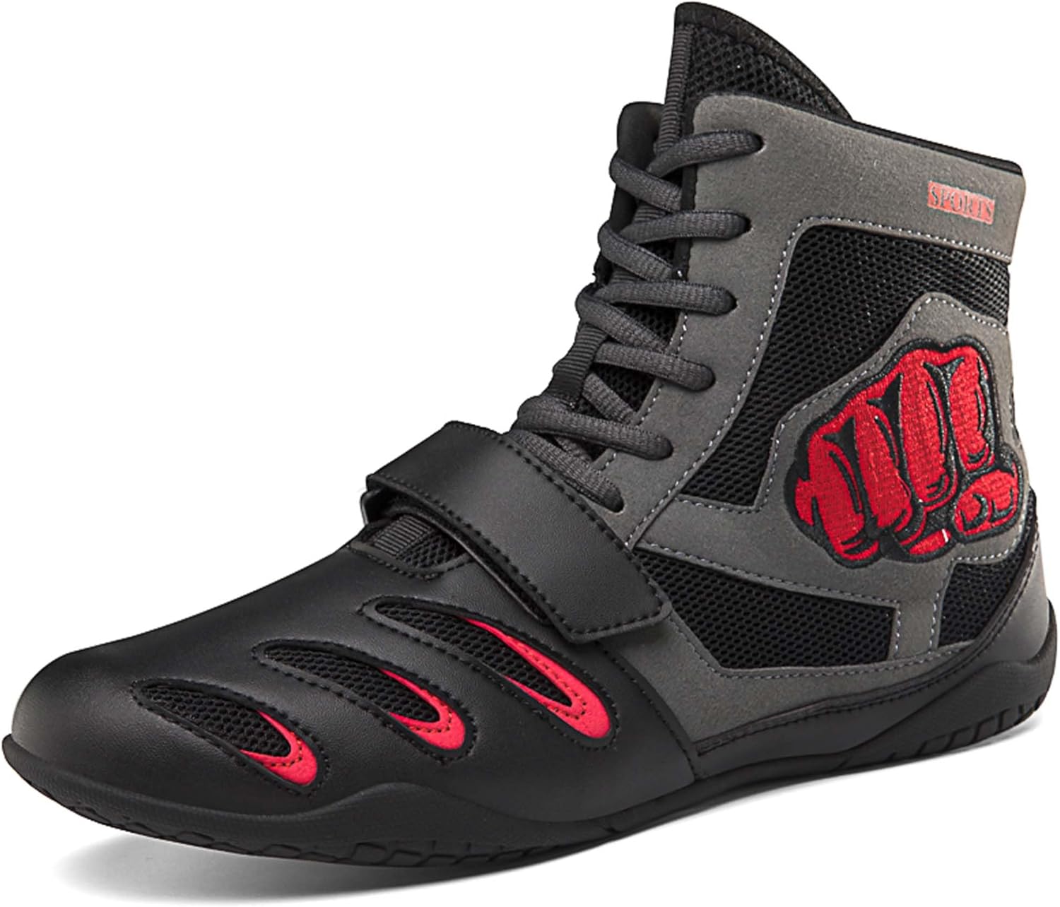 

Мужские и женские профессиональные боксерские ботинки, модные повседневные ботинки для борьбы, кроссовки для борьбы, универсальная спортивная тренировочная обувь Mekuk, серый