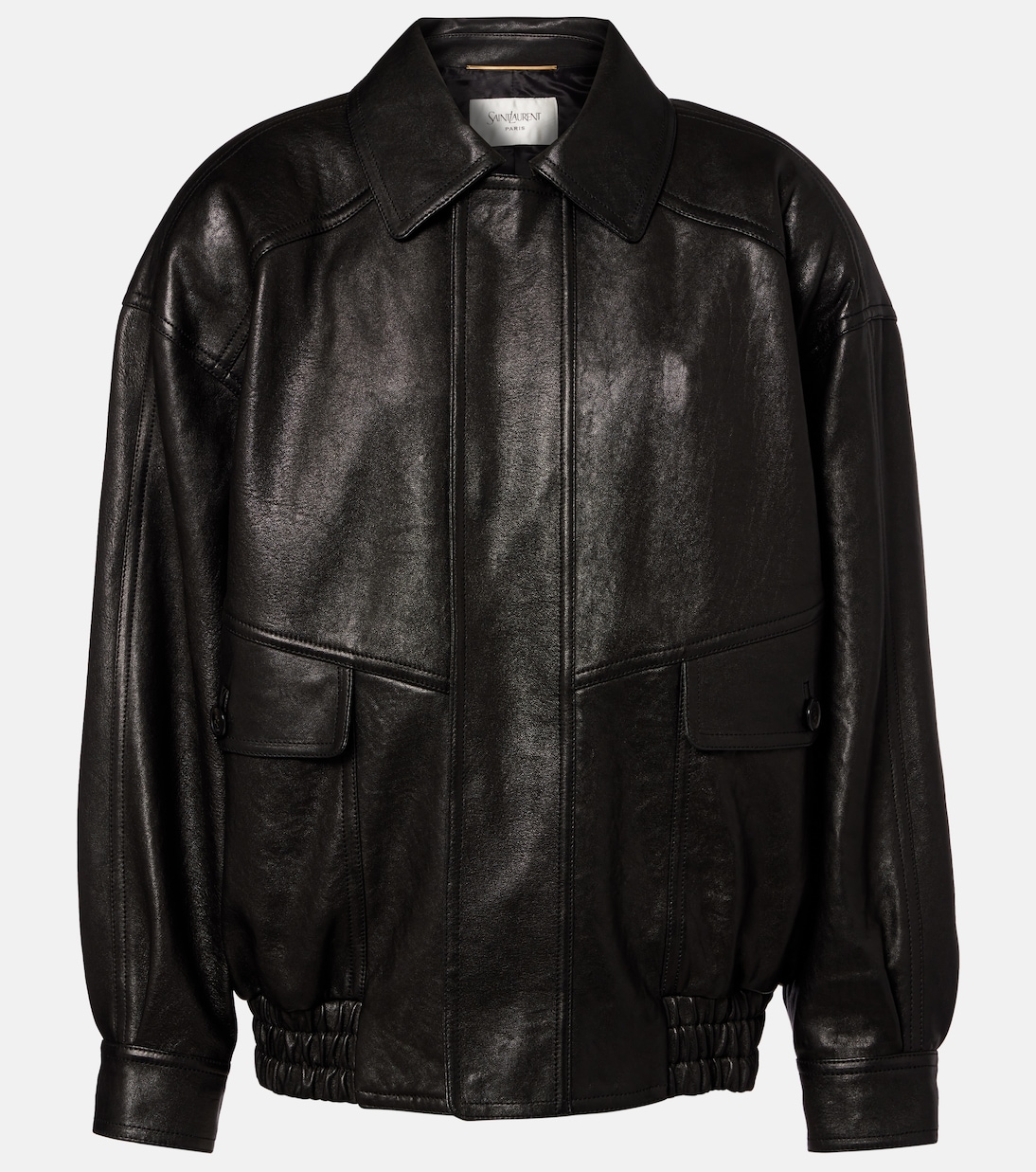 

Кожаная куртка оверсайз Saint Laurent, Noir