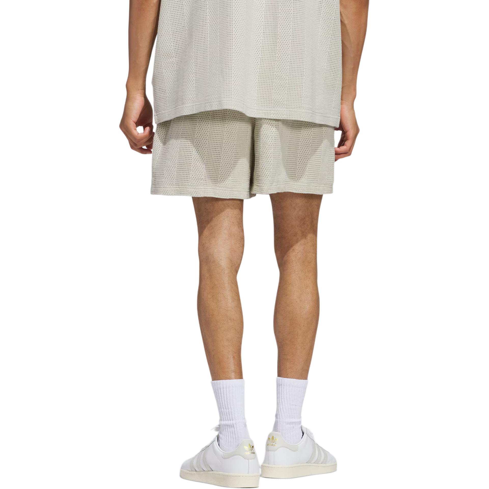 Adidas Originals Спортивные шорты KNIT Unisex светло-кунжутный серый/Wonder White — фото 4