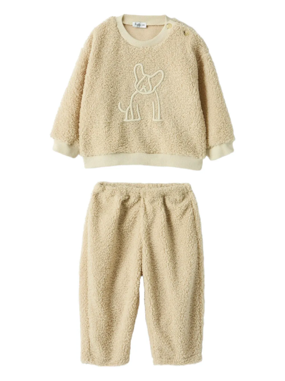 

Флисовый спортивный костюм с вышивкой в виде собаки Il Gufo, нейтральный