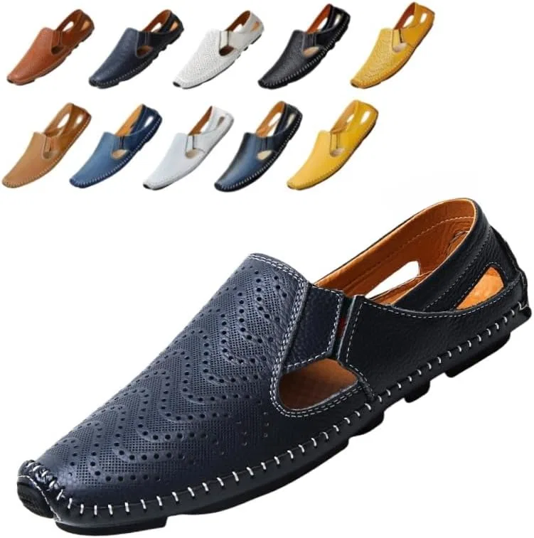 Мокасины кожаные с квадратным носком, мягкой подошвой, Loafers, 02