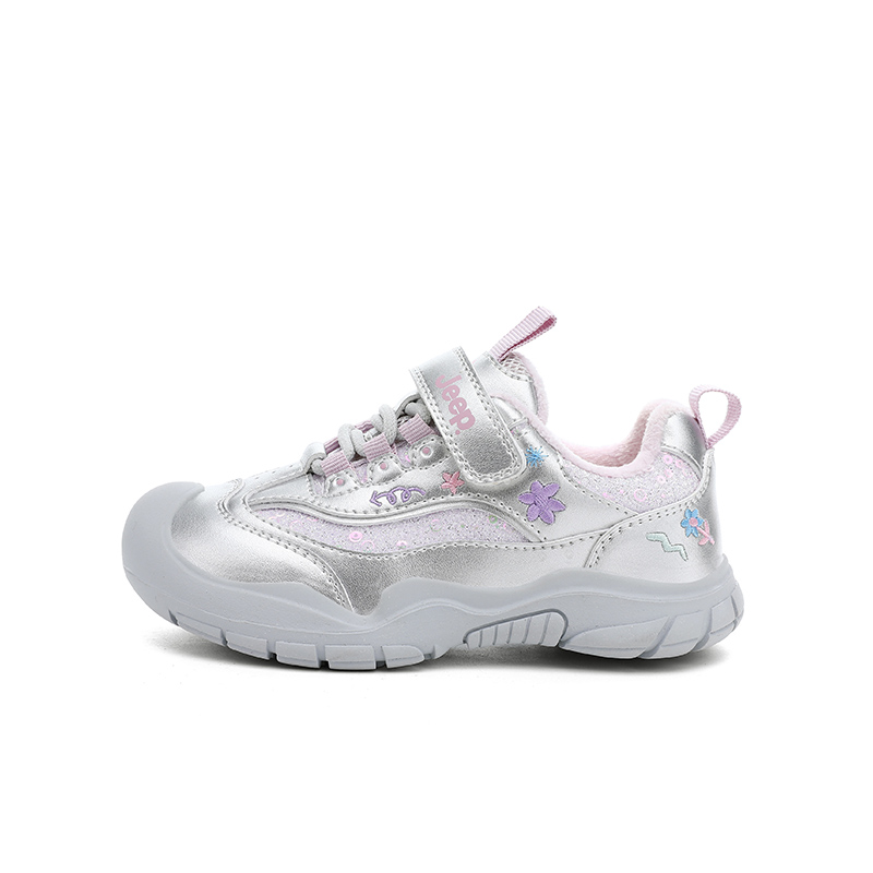 

Кроссовки Casual низкие Running Collection Slip Resistant Abrasion Resistant для детей Jeep, star diamond серебро/cloud светло-фиолетовый[thin cotton]