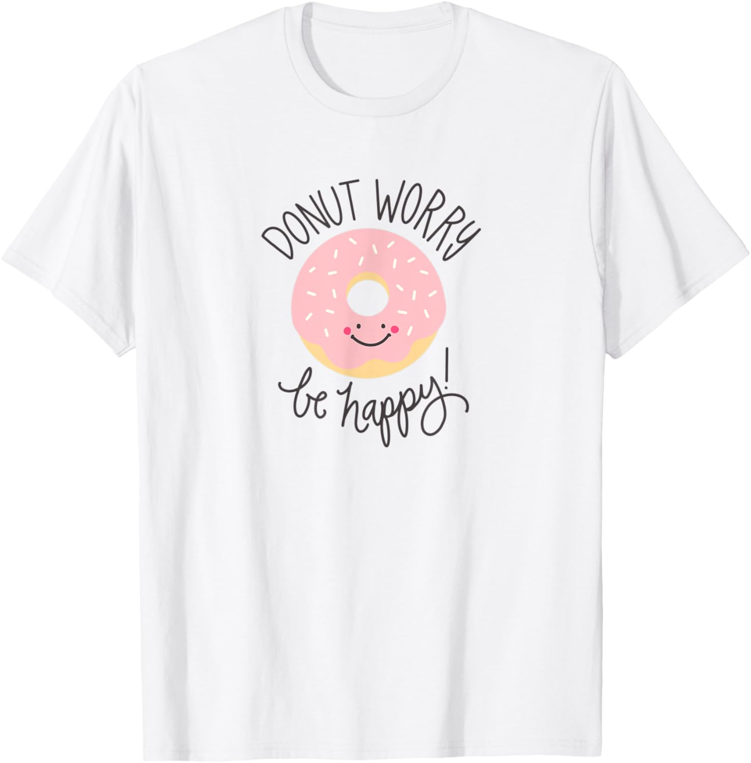 

Футболка Donut Worry Be Happy с розовой улыбкой, белая Alpha Industries Inc
