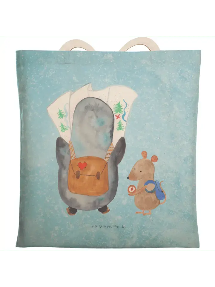 

Шоппер Mr. & Mrs. Panda, цвет eisblau