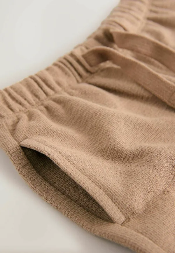 Спортивные брюки из фактурной ткани стандартного кроя Next, Tan Brown — фото 2