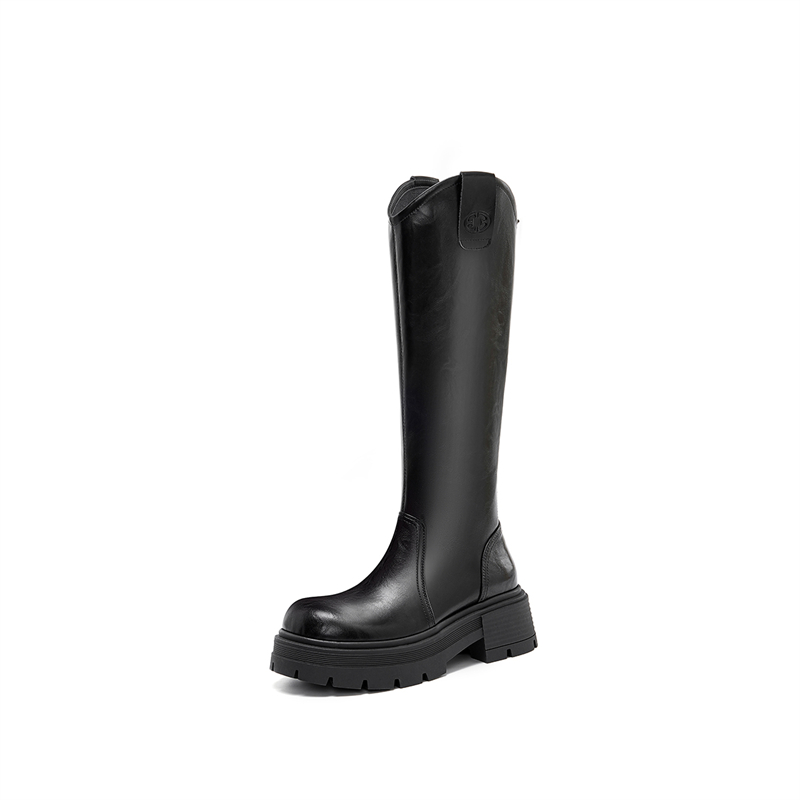 ELLE Черные женские полусапожки на каблуке 6,5 см, цвет Black — фото 2