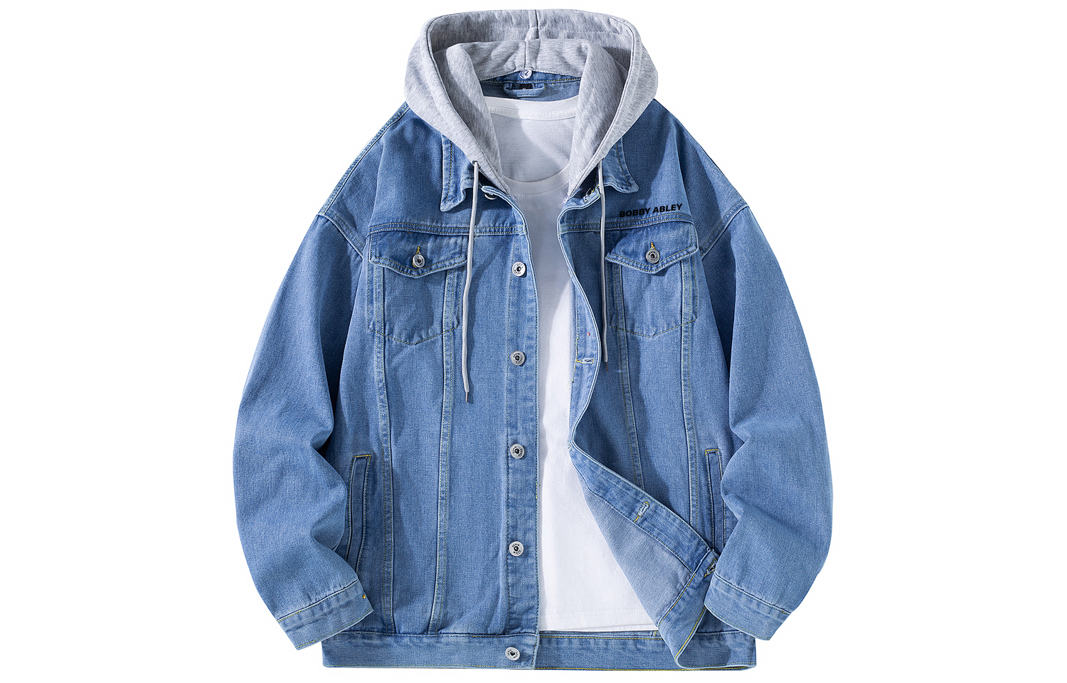 

BOBBY ABLEY Джинсовая куртка унисекс, Blue Hooded