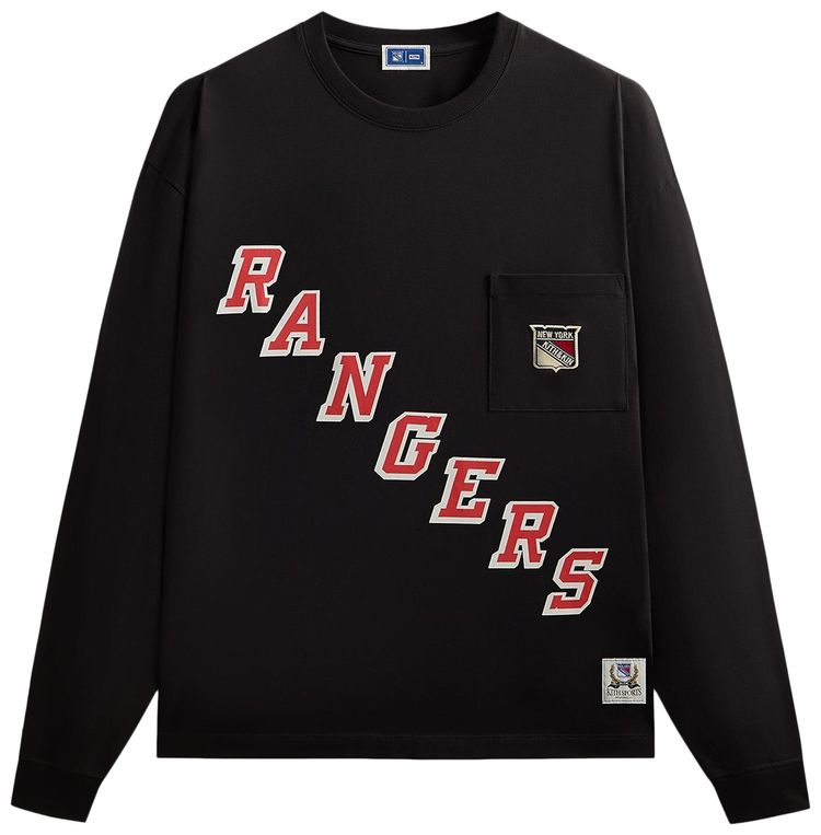

Футболка с длинным рукавом Kith For The New York Rangers Retro Vintage Quinn Tee, черный