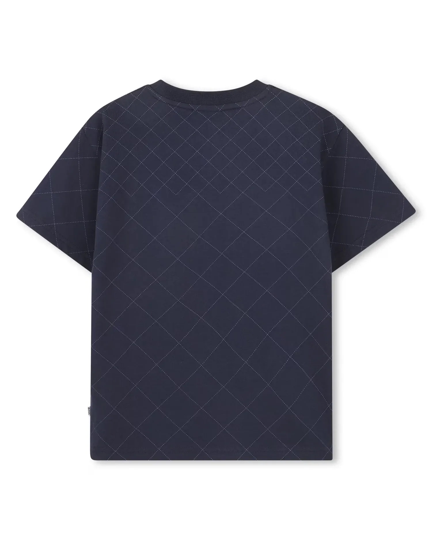 Детская футболка с короткими рукавами из хлопка BOSS Kidswear, синий — фото 4