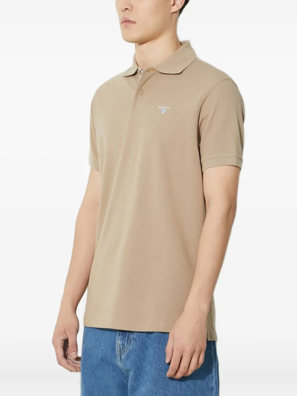 

Рубашка поло с вышитым логотипом Barbour, коричневый