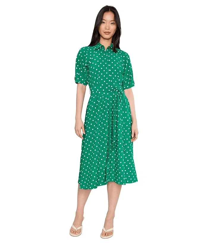 Платье в горошек Calvin Klein, Meadow/Cream
