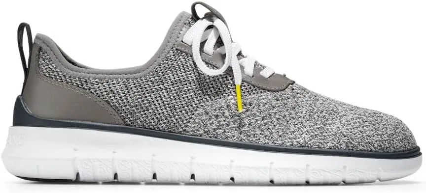 Кроссовки Cole Haan - 2 Zerogrand Stitc Hlite Men, Glacier Gray Gray Pinstripe Knit Cyber Yellow Optic White — фото 4