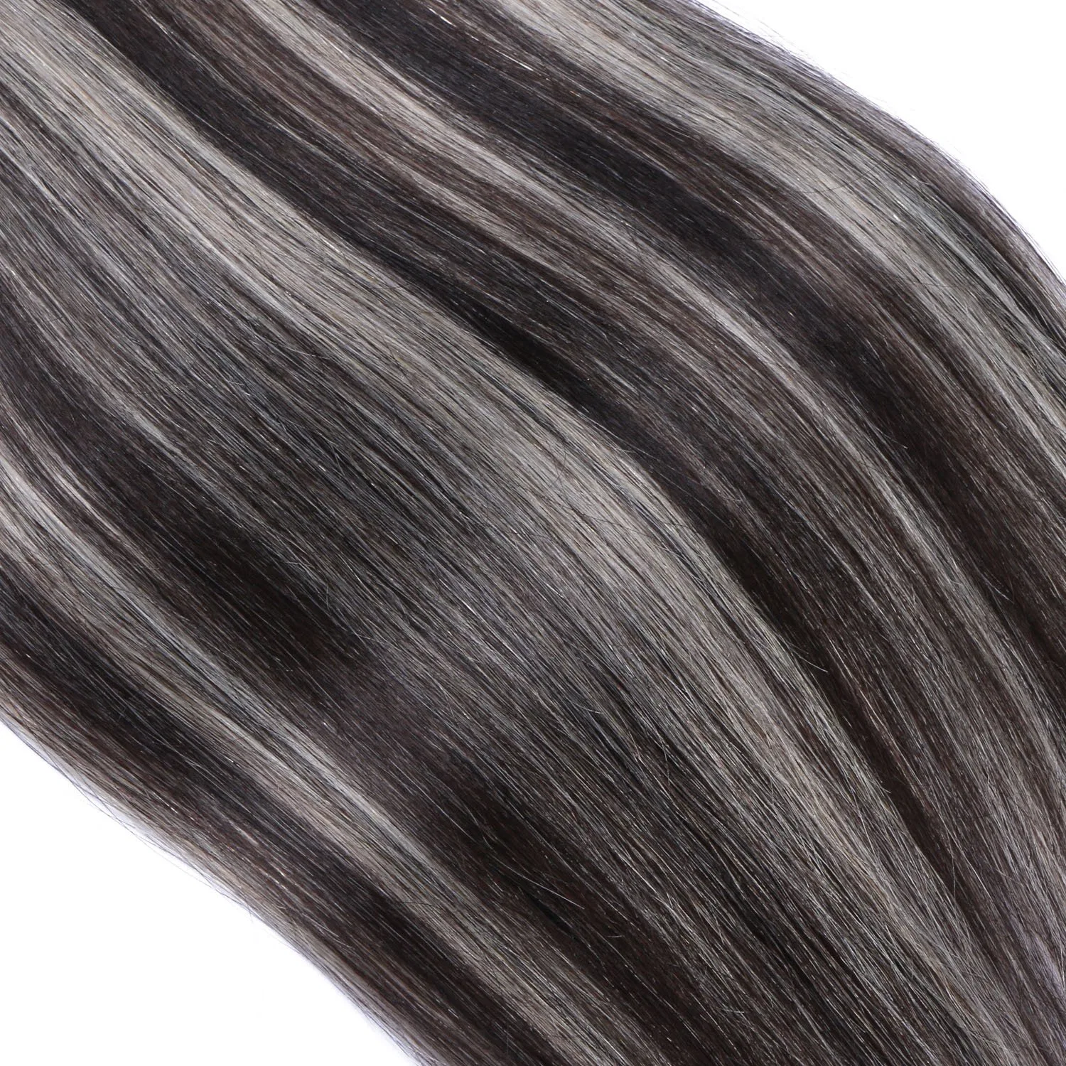 Наращивание волос на лентах Novon Hair Extensions #1B/Grey, 60 см, 10 прядей Haar-Profi — фото 2