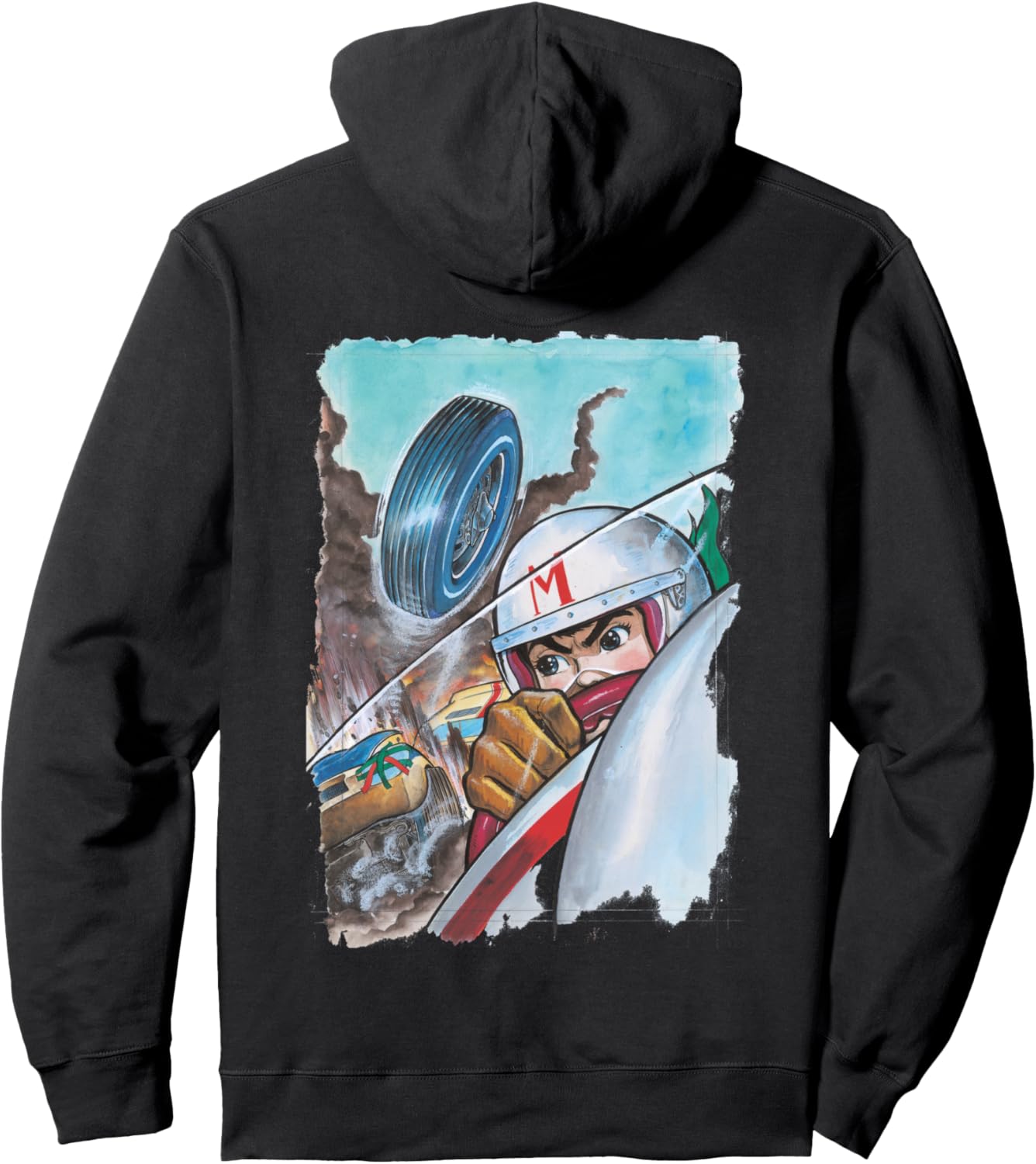 

Худи с изображением мультяшного гонщика Круша, черное Manga, Черный, Худи с изображением мультяшного гонщика Круша, черное Manga