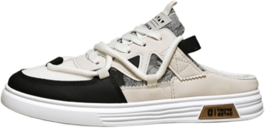 

Мужские кеды-мюли без задника на холщовой основе, широкие кроссовки для тенниса и ракеточных видов спорта Geerta, черный