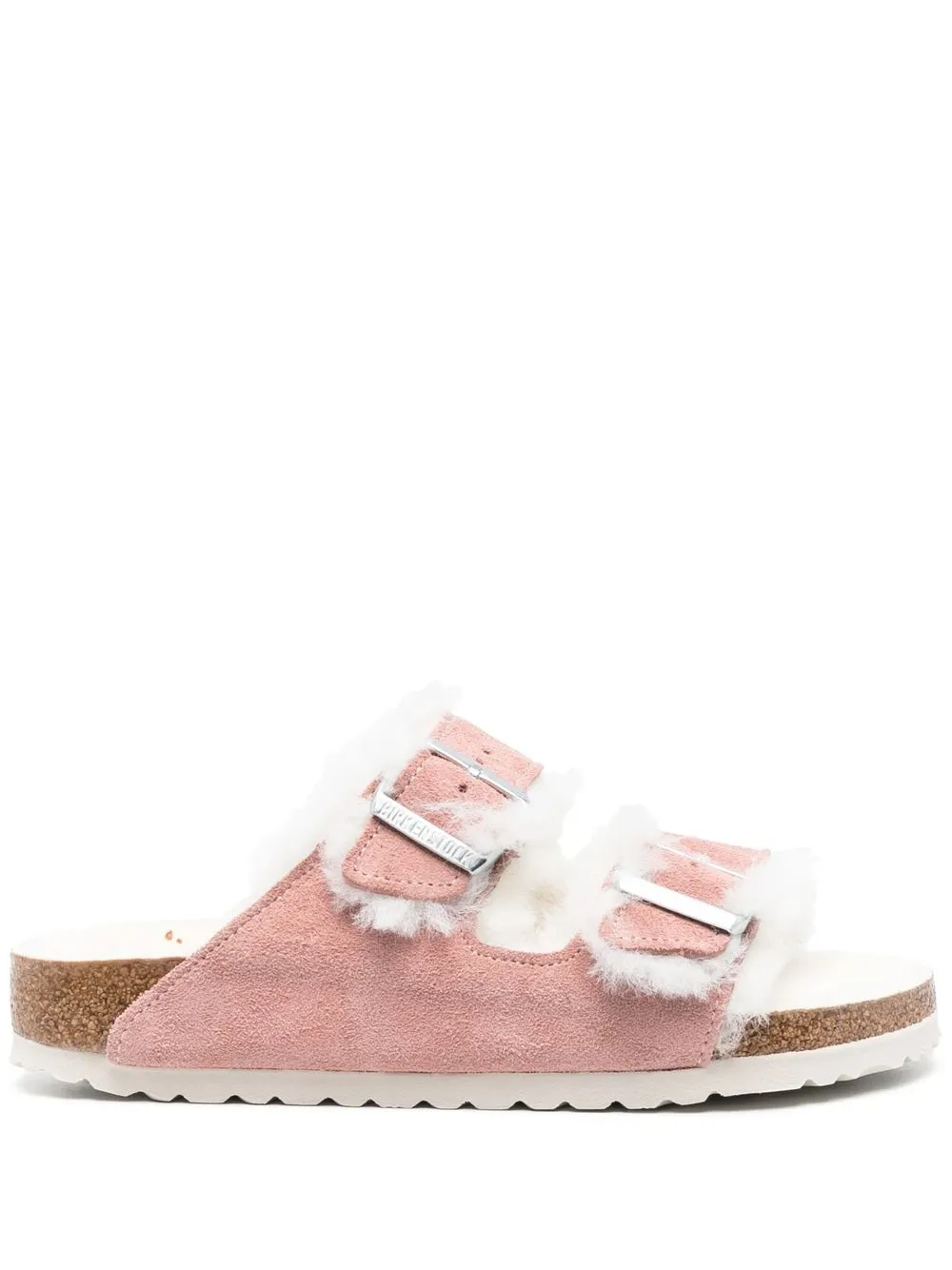 Меховые шлепанцы BIRKENSTOCK, розовый