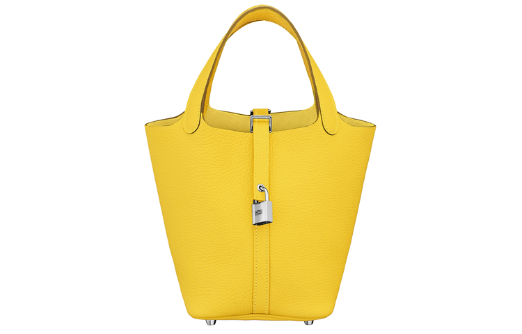 

HERMES Сумка-ведро Picotin Lock Bullock из кожи 18 женская Naples Yellow