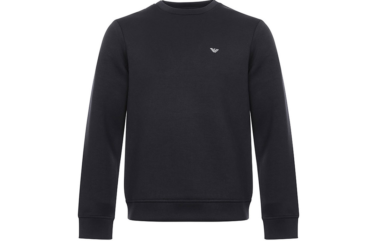 EMPORIO ARMANI Мужская синяя толстовка — фото 3